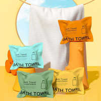 Custom Bath Towel Disposable 70x140 Thickened Compressed Cotton Nonwoven for Home Travel Spa Use Individually Packaged
