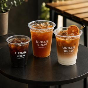 แก้ว PET แบบใช้แล้วทิ้งสำหรับกาแฟเย็น ลาเต้ เครื่องดื่มคาเฟ่ บรรจุภัณฑ์แบบนำกลับบ้าน ขายส่ง รับพิมพ์โลโก้ตามสั่ง - Product Image 3