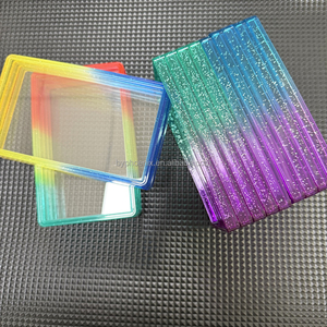 Plaque de protection arrière en TPU à paillettes dégradées 35pt pour cartes gradées, avec plaque en acrylique transparente pour PSA Slab - Product Image 5