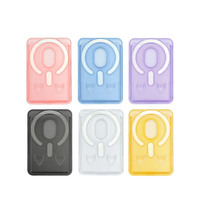 Étui de téléphone transparent personnalisé avec porte-cartes magnétique, coque de téléphone transparente mate en PC, pochette pour cartes pour iPhone 18 17