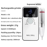 Machine à percer les ongles électrique 45000 tr/min, rechargeable par Type-C, appareil de polissage des ongles, soin personnel de beauté, petit appareil ménager