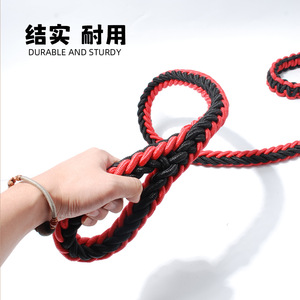 สายจูงสุนัขขนาดกลาง-ใหญ่ แบบเชือกไนลอนถักมือ 8 เส้น แบบยืดหดได้ สำหรับพาสัตว์เลี้ยงเดินเล่น - Product Image 2