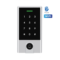 Sistema de Control de Acceso para Puertas con Teclado Inteligente WiFi, Lector de Tarjetas RFID 13.56Mhz IC, Resistente al Agua para Uso en Exteriores, con App TTlock y Contraseña