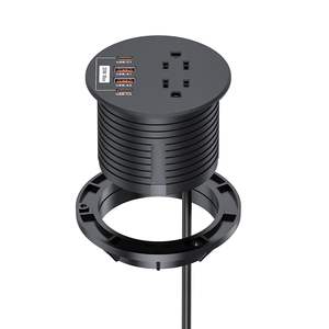 <span class=keywords><strong>Regleta</strong></span> de alimentación empotrada de 20W/65W con carga rápida PD para el hogar y el trabajo, toma de corriente empotrada para escritorio - Product Image 1