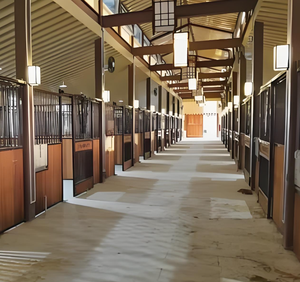 Luxe Geprefabriceerde Paardenstal Prefab Gegalvaniseerde Paardenstallen Kraam Paardenstallen Stal Schuur - Product Image 1