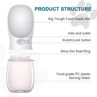 Bouteille d'eau portable pour chien, pliable, pour voyage, anti-fuite, en matériau sûr de qualité alimentaire, avec logo personnalisé, achat en gros, qualité supérieure