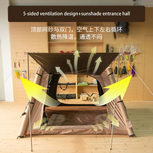 Carpa <span class=keywords><strong>de</strong></span> <span class=keywords><strong>Camping</strong></span> <span class=keywords><strong>de</strong></span> Apertura Rápida, Portátil, para Familias, Personalizada <span class=keywords><strong>de</strong></span> Fábrica, para 4-5 Personas - Product Image 2