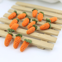 3-3.5Cm Mini Oranje Kleur Wortel Katoen Haakfruit 3d Handgemaakte Kleding-En Kledingaccessoires