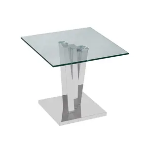 Mirrored Glazen Hoek Tafel Bijzettafel Indian Ontwerp Dressoir Bijzettafel