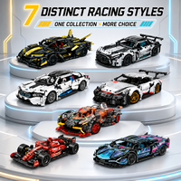 Ensemble de blocs de construction de voitures de course à l'échelle 1:10 et 1:14, modèle de supercar, jouet éducatif pour enfants, cadeau