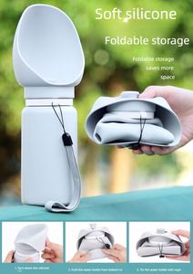 Fontaine à eau pliable en silicone pour animaux de compagnie, système de boisson anti-reflux pour les sorties, gourde et fontaine à eau pour animaux, fournitures pour animaux de compagnie - Product Image 4