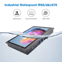 Moniteur tactile capacitif/résistif extérieur lisible par la lumière du soleil haute luminosité moniteur à écran tactile étanche industriel Ip67
