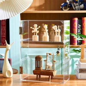 Modern Eco-Friendly Transparent Acrylic Display Cabinet Lock <b>for</b> Labubu Doll <b>Toy</b> Display Water Resistant Customizable Factory - Product Image 3