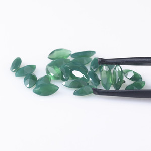 Gioielli fatti a mano in <span class=keywords><strong>agata</strong></span> naturale gemma sfaccettata a forma di Marquise pietre sciolte di <span class=keywords><strong>agata</strong></span> <span class=keywords><strong>verde</strong></span> naturale - Product Image 3