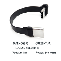 Câble flexible FPC de type C à angle droit, charge sans fil mâle/femelle, conversion FPV à 180 degrés, téléphone portable, ordinateur, cuivre pur