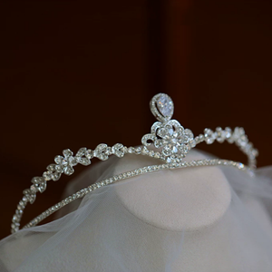 Couronne de Mariage pour Femme, Accessoires Cheveux, Coiffe de Mariée, Bijoux de Cheveux de Fiançailles, Diadèmes en Cristal Scintillants, Diadèmes de Concours, Tiare de Fête - Product Image 3