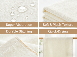 Juego de Toallas de Baño de Hotel 100% Algodón, Extra Suaves y Altamente Absorbentes, Blancas, Venta al Por Mayor para Hoteles de Cinco Estrellas y Spas, Logotipo Personalizado OEM - Product Image 5