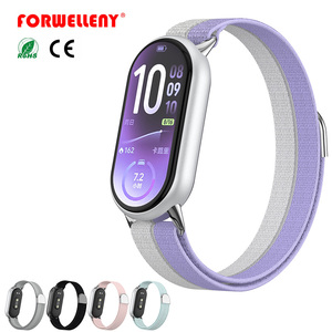 Correa de Repuesto para Reloj FORWELLENY con Logotipo Personalizado, Transpirable, de Hilo de Pluma, Correa de Nailon para <span class=keywords><strong>Xiaomi</strong></span> Band 11/10/9/8 - Product Image 1