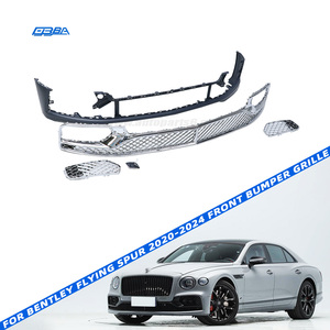 กันชนหน้า Bentley Flying Spur พร้อมกระจังหน้า คุณภาพสูง ของใหม่ ผลิตจากพลาสติก สีดำและสีเงิน - Product Image 3