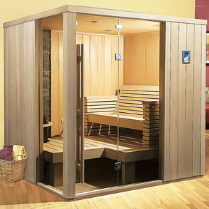 غرفة ساونا داخلية صغيرة تقليدية بتصميم عصري لشخصين مصنوعة من الخشب - Product Image 4