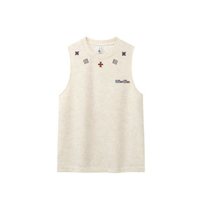 เสื้อกล้ามผ้าฝ้ายปักลายสีขาวรุ่น Heavyweight Sand Washed ปี 2026 ทรงหลวมสบาย ระบายอากาศได้ดี เหมาะสำหรับออกกำลังกาย - Product Image 3