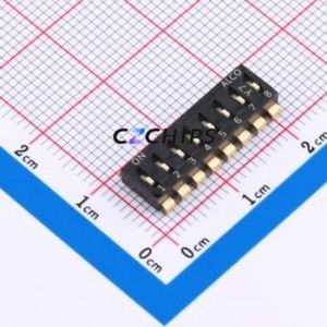 EDS08SNRNTU04Q DIP Switch Switch Single Pole Single Throw 8 2.54mm 25mA - Product Image 1