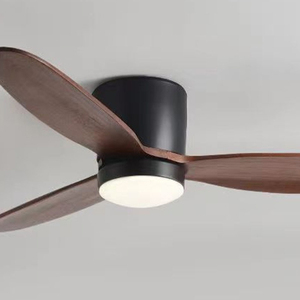 Ventilateur de plafond led 52 pouces moteur DC 3 pales en bois massif ventilateur de plafond led décoratif avec lumière - Product Image 2