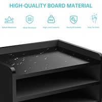 Organizador de Archivos de Escritorio de Madera en Oferta, Bandeja con Estantes Ajustables, Organizador de Escritorio de Madera con Archivador Lateral
