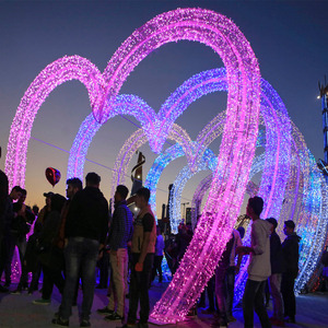 Tiết Kiệm Năng Lượng An Toàn Ngoài Trời Giáng Sinh Đường Phố Trang Trí 3D Hình Trái Tim Vòm LED Motif Đèn - Product Image 2