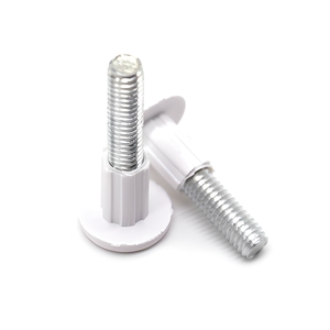 Tuerca de ajuste ranurada de plástico personalizada, moldeada por inyección, con tornillo de acero galvanizado para soporte de nivelación de muebles - Product Image 5