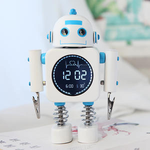 Reloj <span class=keywords><strong>despertador</strong></span> electrónico con robot Sunrise para estudiantes, reloj de escritorio inteligente para dormitorio de niños y <span class=keywords><strong>niñas</strong></span>, nuevo - Product Image 4