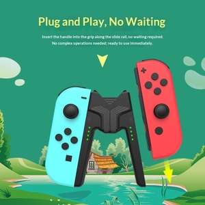 ด้ามจับชาร์จสำหรับคอนโทรลเลอร์นินเทนโดสวิตช์ 2 จอยคอน ขณะที่กำลังชาร์จ น้ำหนักเบา ด้ามจับทำจากวัสดุ ABS จับถนัดมือ - Product Image 4