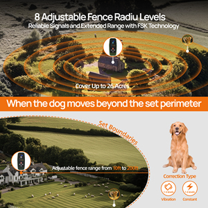 Sistema di recinzione per cani Wireless GPS portatile sistema di addestramento per cani Shock Coller per animali domestici telecomando collare per corteccia sistema di contenimento esterno - Product Image 3