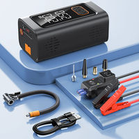 Portable Car Booster Emergency Battery Pack 14.8V 10000Mah 1500A Car Jump Starter with Air Pump Tire Inflator Compressor