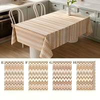 Nappe de table en PVC imprimée avec surface mate, anti-rayures, imperméable, écologique, rectangulaire, pour la salle à manger intérieure et l'extérieur