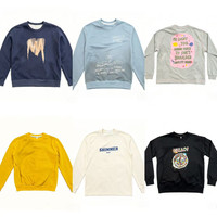 Sweater Crewneck Gaya Campuran Pria dan Wanita, Pakaian Bekas Harga Per Berat untuk Grosir