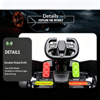Nouveau kart à pédales électrique extra-large pour enfants et adultes, avec télécommande extensible et double propulsion