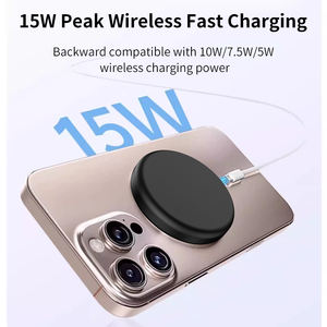 Chargeur sans fil magnétique 3 en <span class=keywords><strong>1</strong></span>, charge rapide 15W, type-C, chargeur sans fil portable rond, logo personnalisé, cadeau, vente chaude 2026 - Product Image 3