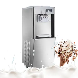 Mesin pembuat es krim Yogurt komersial lembut melayani rasa CE ETL lembut mesin es krim campur baja tahan karat 3 160kg