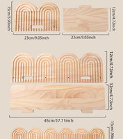 Rak Pot Bunga Dinding Kayu Solid 5 Lapis Desain Minimalis Modern Terbaru