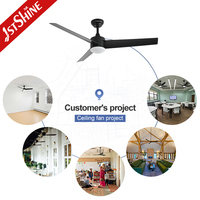 1stshine-ventilador de techo de 52 pulgadas, se adapta a cualquier habitación, ahorra espacio, con luz LED