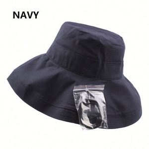 Wholesale Outdoor Summer Wide Brim Sun <b>Hat</b> Fashion Women Beach <b>Hat</b> Anti UV Spring Fall Summer Cotton Bucket <b>Hat</b> <b>for</b> Woman Lady - Product Image 4