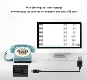 Libro de Visitas de <span class=keywords><strong>Teléfono</strong></span> Rotatorio Vintage Personalizado, Estilo Antiguo, Material ABS, Grabador de Voz de 32 GB, Servicio OEM para Bodas y Fiestas - Product Image 3