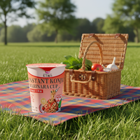 Pâtes instantanées de konjac en tasse, spaghetti, sachet de kimchi, 100% naturel, faible en glucides, riches en fibres, halal, casher, HACCP, nouilles saines