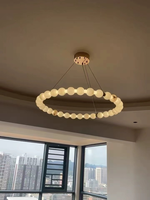 Luminaire suspendu en cuivre et albâtre espagnol, luminaire artistique pour salon, chambre à coucher, salle à manger et escalier.