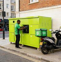 ESINO Estación de Intercambio de Baterías a Prueba de Lluvia con 8 Ranuras y Pantalla Táctil BMS para Motocicletas/Scooters Eléctricos Urbanos, Negocios de Reparto a Domicilio