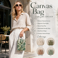 Sac bandoulière portable en toile détachable de qualité supérieure pour téléphone, style tropical, décontracté, personnalisable ODM/OEM