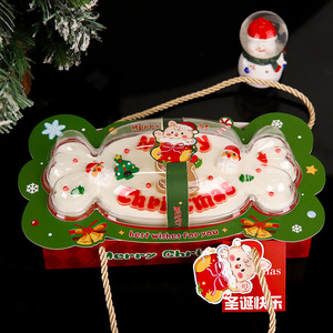 Caja de plástico <span class=keywords><strong>para</strong></span> postres y tartas en forma de caramelo de <span class=keywords><strong>Navidad</strong></span> al por mayor <span class=keywords><strong>con</strong></span> soporte de papel <span class=keywords><strong>para</strong></span> comida desechable, caja transparente <span class=keywords><strong>para</strong></span> exhibir caramelos - Product Image 5