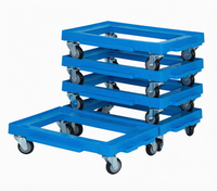 Chariot de manutention en plastique empilable et durable de fabrication chinoise, 610*410*145mm, pour le stockage logistique et le transport de caisses