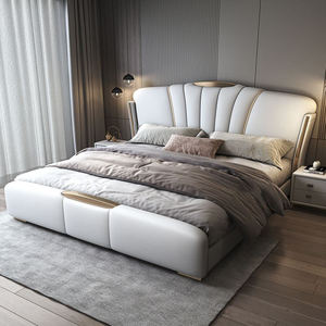 Juego de Cama King Moderno Baoto, Estructura de Madera de Pino Sólido, Tapicería de Cuero, Cabecera Alta, Otomana Giratoria con Elevación, Muebles Duraderos para Dormitorio - Product Image 5